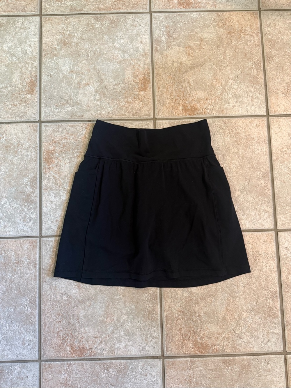 Athleta Black A-Line Active Skirt with Wide Waistband